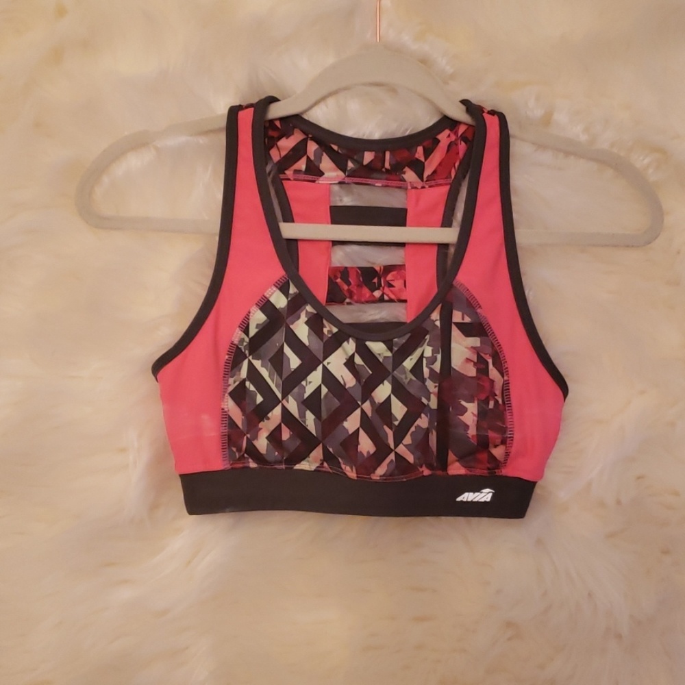 Pink sports bra